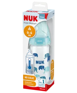 BIBERON EN VERRE/SILICONE S/B  FIRST CHOICE+ 240 ML NUK