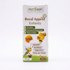 Phyteance Royal Appétit Enfants – Sirop Fenugrec, Curcuma, Pollen & Miel (200 ml)