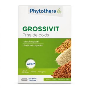 Phytothera GROSSIVIT Prise de Poids Adulte 60 Gélules