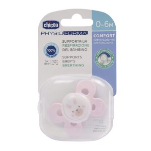 Chicco Sucette PhysioForma Comfort Silicone 0-6 M Rose
