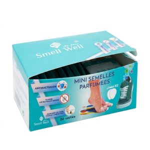 Smell Well Mini Semelles Parfumées Antibactériennes (Boîte de 20 unités / 10 paires)
