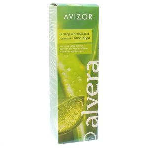 Avizor Alvera – Solution multifonctions à l'Aloe Vera pour lentilles (350 ml)