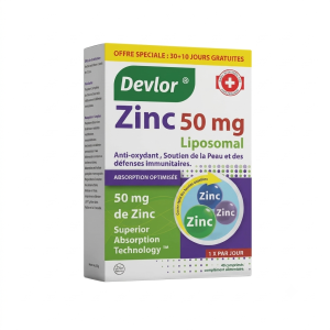 Devlòr Zinc 50 mg Liposomal – Immunité et Protection Cellulaire