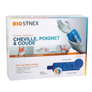 Biosynex Coussin Thermique Anti-Douleurs Cheville + Poignet + Coude 11x 35 cm