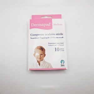 DERMAPAD Medium : Compresses oculaires stériles pour enfants.
