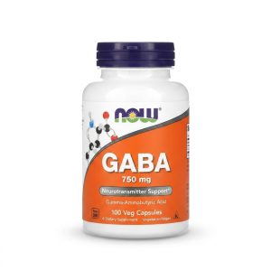 NOW Foods GABA 750 mg – 100 Gélules Végétales