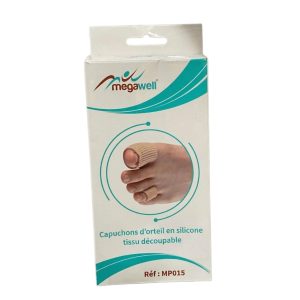 Megawell Capuchon d’Orteil Silicone Tissu Découpable – Protection Orteils