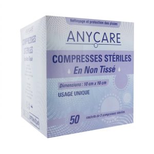 Anycare Compresse St N Tiss 10 X 10 Cm 50 Sachets De 2